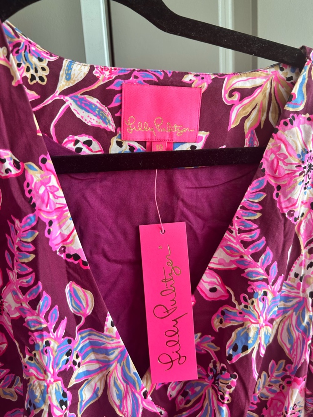 Lilly Pulitzer Alexandria Elbow Sleeve Cotton Wrap Dress 
Size 10 coastal #112 - Picture 7 of 12